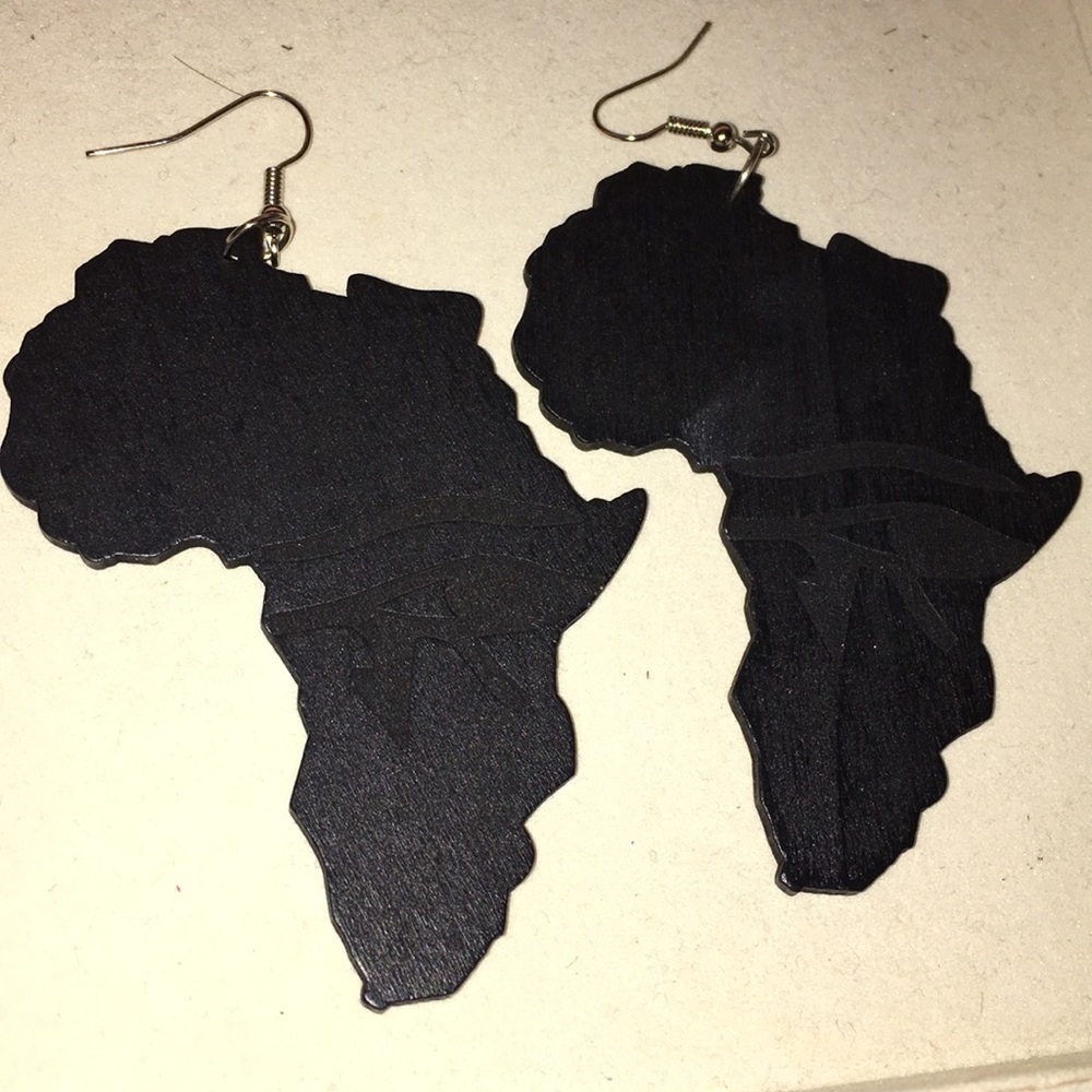 Africa Shaped Earrings